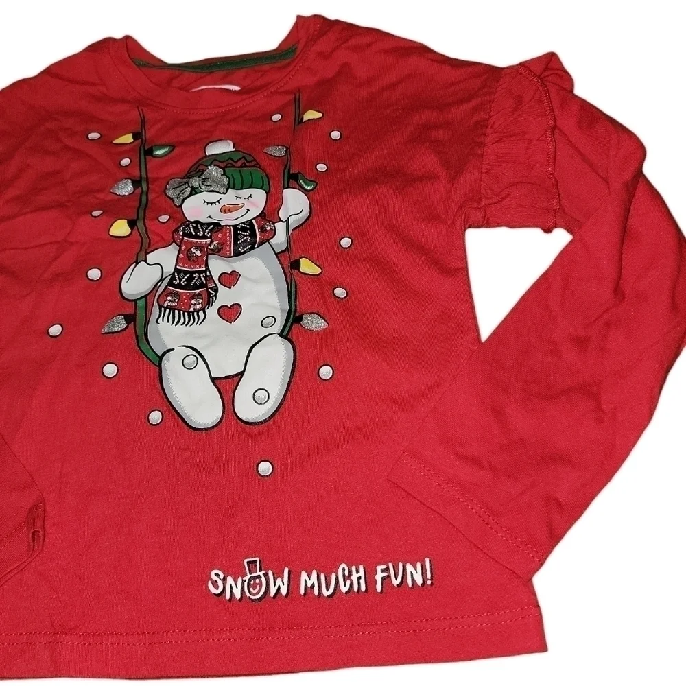 5/$25 Holiday Time size XS Christmas themed long sleeve shirt